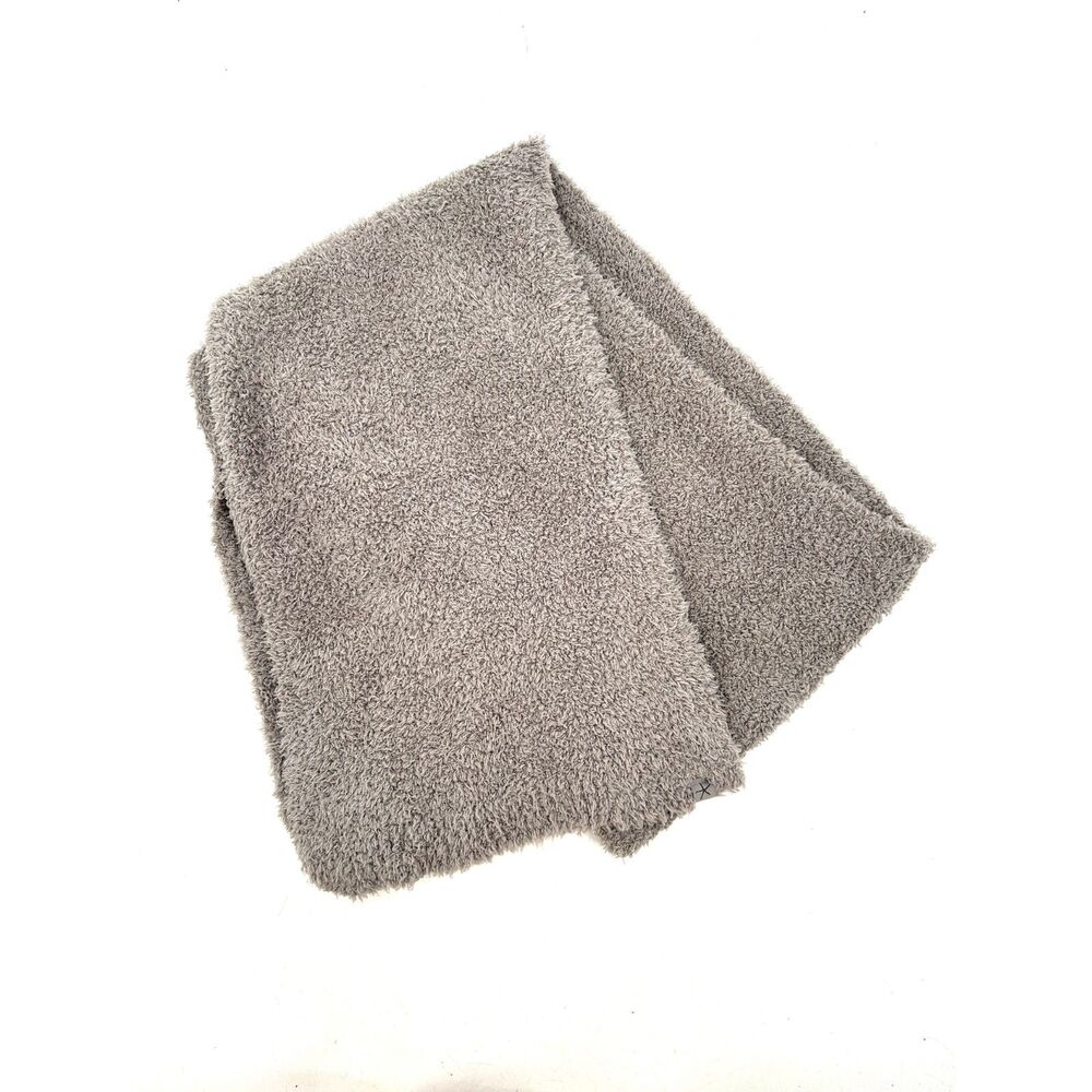 BAREFOOT DREAMS CozyChic Solid Gray Knit Scarf Wrap One Size Soft Plush Cozy